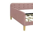 thumbnail image 5 of Harper & Bright Designs Full Size Velvet Upholstered Daybed with Button Tufted and 4 Wood Support Legs, Full Day Bed Sofa Bed Frame for Livingroom Bedroom Apartment, Pink, 5 of 10