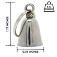 thumbnail image 3 of Guardian Bell Caf Racer Good Luck Bell W/Keyring & Black Velvet Gift Bag | Motorcycle Bell | Lead-Free Pewter | Good Luck Gift To Friends & Family | Bike Bell | Made In Usa, 3 of 5