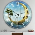 thumbnail image 2 of Designart 'Home Sweet Moon' Large Modern Wall Clock, 2 of 3