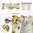 thumbnail image 6 of Sunflower Gnomes Tie Up Valance Curtains for Windows, Kitchen Curtains Window Treatments, Yellow Sunflower Vintage Leaves Bee Short Window Shades Valances for Bedroom Bathroom Cafe 42"x12", 6 of 8