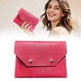 thumbnail image 1 of SmallRose Red Card Storage Bag - PU Leather Playing Card Holder & Dice Case - Slim Portable Accessory for Poker, Magic Cards, SD Cards, and SIM Cards - Secure Zipper Closure, 1 of 8