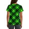 thumbnail image 3 of St. Patrick's Day Scrubs Tops for Women Irish Lucky Clover V Neck Nurse Working Uniforms Summer Short Sleeve Festival Scrub Shirts, 3 of 3