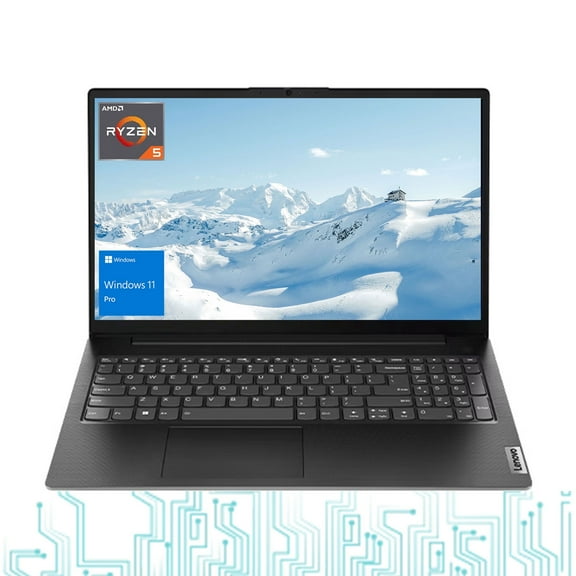 Lenovo V15 Windows Business Laptop, 15.6" FHD Display, AMD Ryzen 5 5500U, 16GB RAM 512GB SSD, Black