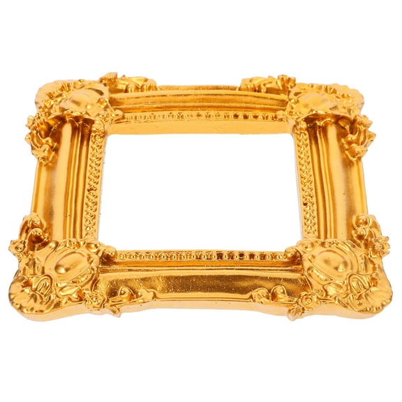 Gold Picture Frame Mini Unique Decoration Ornate Retro Golden