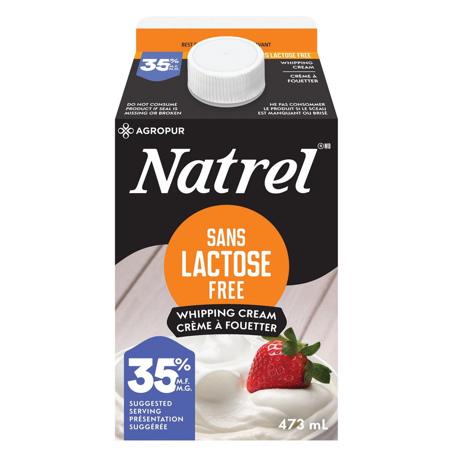 Natrel Lactose Free 35% Whipping Cream, 473 mL