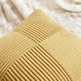 thumbnail image 4 of Fancy Homi 2 pcs Mustard Yellow Decorative Throw Pillow Covers 20x20 inch for Living Room Couch Bed Sofa, Farmhouse Boho Home Decor, Soft Corss Corduroy Patchwork Accent Square Cushion Case 50x50 cm, 4 of 10