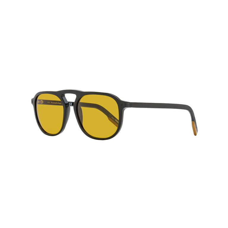 Black Rectangle aviator acetate sunglasses