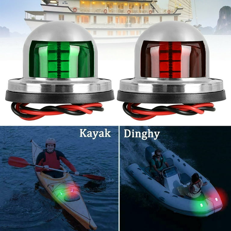 2pcs LED Navigation Boat Light, IP67 Waterproof Boat Light for