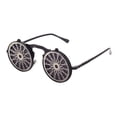 thumbnail image 2 of Gafas de sol vintage Steampunk, gafas circulares, góticas, creativas, redondas para festivales. Eje, 2 of 9
