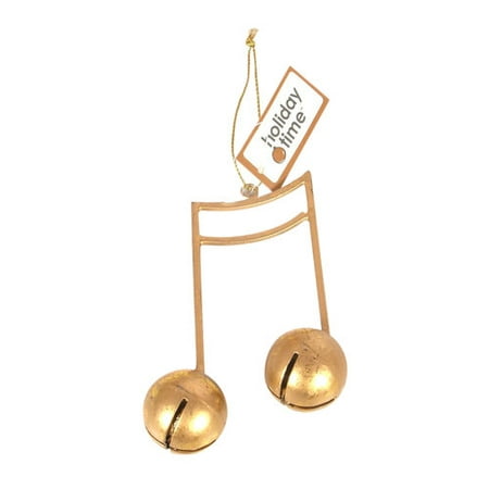 Holiday Time Musical Note Ornament, Gold - Walmart.com