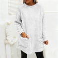 thumbnail image 2 of Sweaters For Women Hoodless Sweatshirt Winter Sweater Fleece Thickening Plus Size Coat Jacket Plush Warm And Comfortable For Christmas Daily Casual Work Autumn Winter Holidays 3Xl Womens Sweaters, 2 of 9