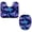 Multicolor, variant on PhooArto Toilet Lid Cover and U-Shaped Toilet Floor Mat Set of 2 Pieces, Golden Jungle Palm Leaves Pattern Toilet Mat Set, Machine Washable Seat Covers Non-Slip Absorbent Rugs