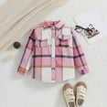 thumbnail image 2 of UngA Plaid Shirts for Boys Boys Plaid Flannel Shirt Long Sleeve Tops Kids Button Down Shirts Fall Winter Outfits Pink,10-11 Years, 2 of 2