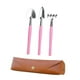 thumbnail image 1 of Herramientas de jardinería mini de hojas de rastrillo de mano con bolsa de almacenamiento de cuero PU Herramientas de plantación práctica para macetas Rosa, 1 of 8