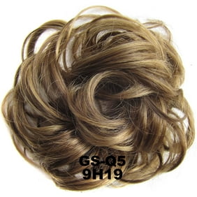 Tkoofn Natural Curly Messy Bun Hair Piece Scrunchies Updo Cover