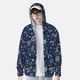 thumbnail image 2 of Fotbe Dark Blue Christmas Chaqueta con Protección Solar UPF 50+ para Hombre y Mujer, Camisa con Capucha y Bolsillos-Large, 2 of 7