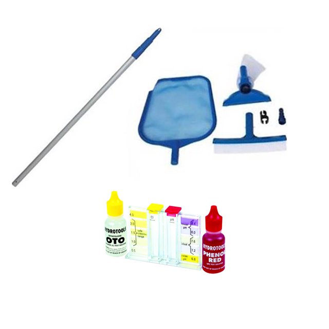 HydroTools Piscine Spa Chlore Brome pH Test de l'Eau Kit de Test et Kit d'Entretien