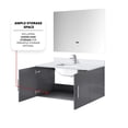 thumbnail image 4 of Durable and Spacious - 36-inch Dark Grey Bath Vanity with White Quartz Top and LED Mirror for Long - lasting Bathroom Use, 4 of 5
