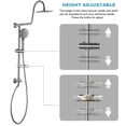 thumbnail image 5 of Wowow Wall Bar Shower Kit 1-Spray 8 in. Round Rain Shower Head with Hand Shower in Brushed Nickel (Valve Not Included), 5 of 8