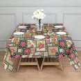 thumbnail image 3 of Pioneer Flower Floral Print Pattern Square Tablecloth, Waterproof Wipeable Spillproof Washable Table Cover for Home Kitchen Party Decor, 60"x60", 3 of 6