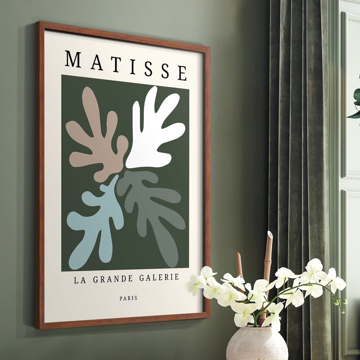 Matisse CCCLXXXIV in Brown Solid Wood 16 x 20 Framed Print