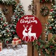 thumbnail image 5 of Welcome Sign for Front Door, Merry Christmas Round Metal Wall Art Wreaths, Red Xmas Elk Seasonal Winter Holiday Outdoor Indoor Wall Hanging Sign for Porch Decor Housewarming Gifts 11.8 Inch, 5 of 8