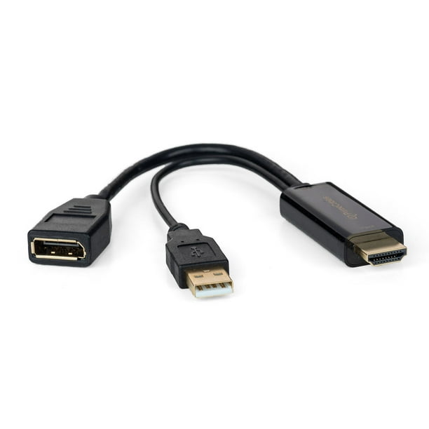 Câble de charge court, câble USB-C vers USB de 0,5 pi, noir - PrimeCables®