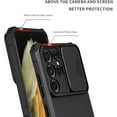 thumbnail image 5 of for Samsung Galaxy S21 Ultra 5G Case with Slide Camera Cover, Armour Silicone TPU Bumper Tough PC Cover with Kickstand, Military Shockproof Protective Phone Case for Samsung S21 Ultra Black, 5 of 14