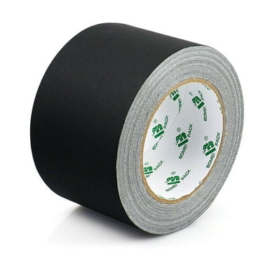 BOMEI PACK 1 Pack Black Gaffer Tape 3inch x 30yds Matte Non-Reflective No Residue Hand Tear Stage Tape