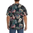 thumbnail image 3 of Gukieu Colorful Tropical Leaves Print Men's Short-sleeved Shirts, Button-down Pocket Shirts, T-shirts, Beach Vacation Travel Summer Clothing-X-Large, 3 of 5