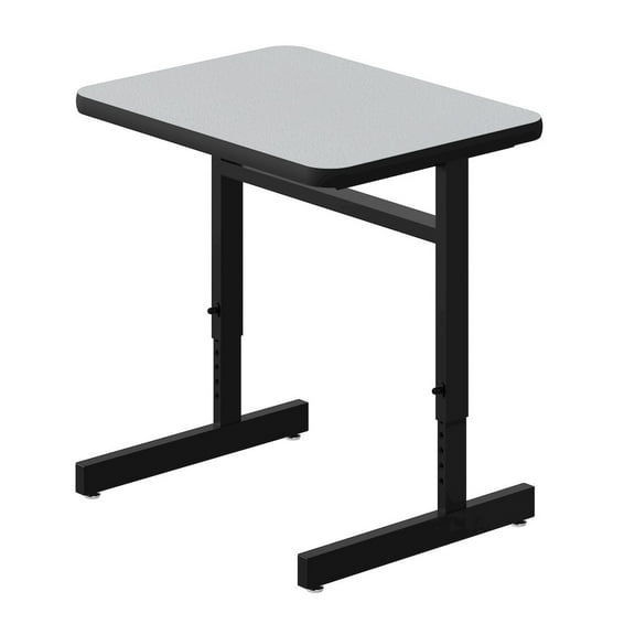 Adjustable Height  High-Pressure Top Computer/Student Desks Gray Wood Laminate