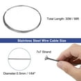 thumbnail image 2 of Unique Bargains 1/64" (0.5mm) 98ft (30M) 304 Stainless Steel Cable Wire Rope 7x7 Strands, 2 of 5