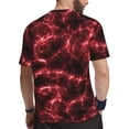 thumbnail image 2 of Wukai Red Line Print Men's Short-Sleeved Mesh T-Shirt,Quick-Dry Short Sleeve Workout T-Shirt-X-Small, 2 of 8