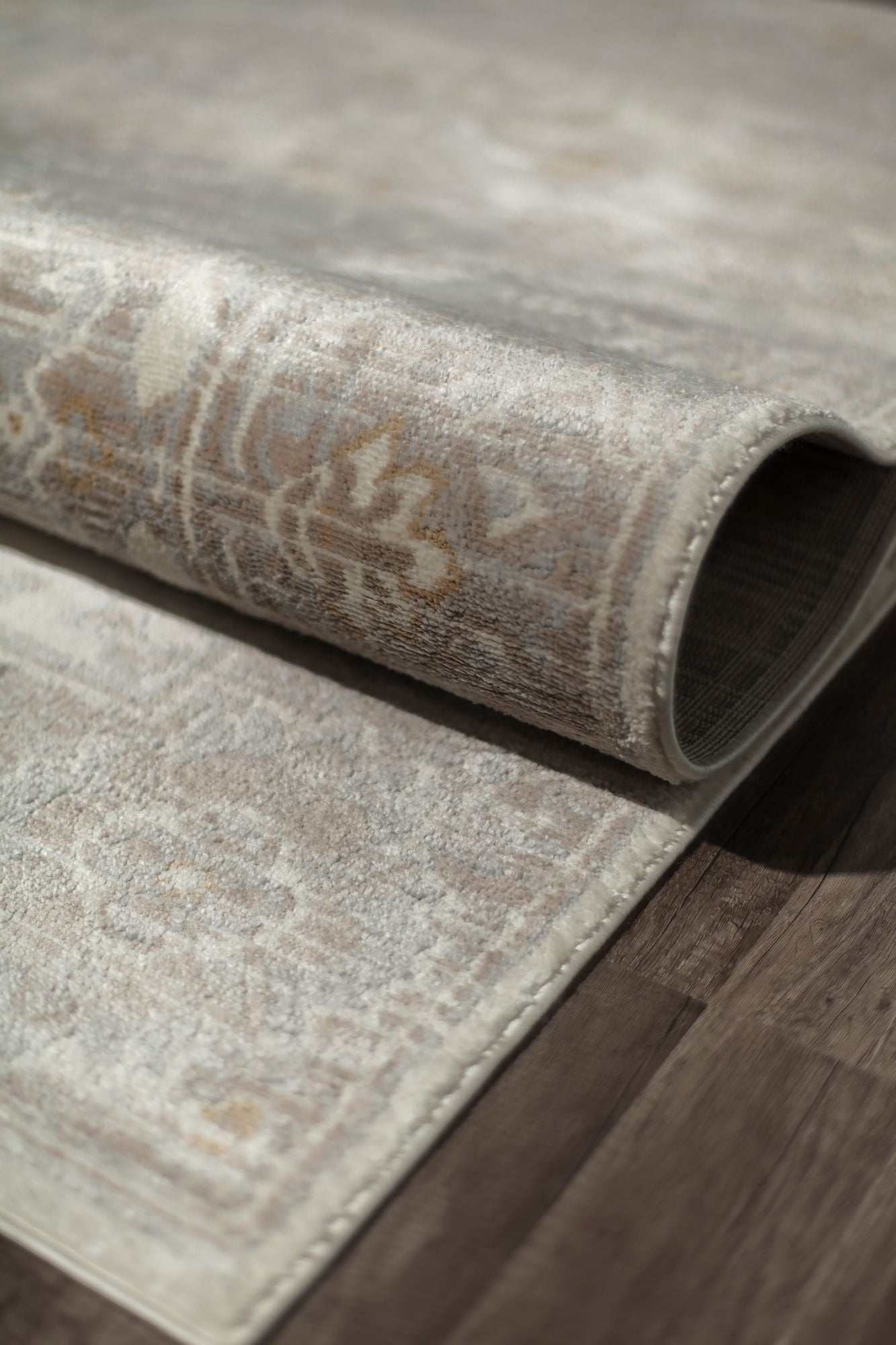Rugs America Leopold LX30A WhiteWash Oriental Transitional Cream Area Rug, 7' x 9'