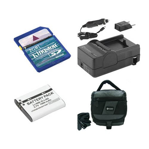 Olympus XZ-1 Digital Camera Accessory Kit includes: SDLI50B Battery,  SDM-192 Charger, KSD2GB Memory Card, SDC-27 Case