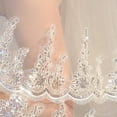 thumbnail image 3 of Sunjoy Tech Bridal Headwear with Anti-slip Comb Women Double Layer Lace Sequins Edge Tulle Headdress Bride Hair Accessories, 3 of 7