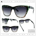 thumbnail image 2 of Womens Oversized Thick Plastic Cat Eye Rectangular Fashion Sunglasses Tortoise Green - Smoke, 2 of 8