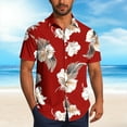 thumbnail image 2 of Cllios Men's Hawaiian Shirts Funny Tropical Print Holiday Tops Relaxed Fit Cuban Collared Short Sleeve T-shirts Cotton Button Down Bowling Shirts S-4XL, 2 of 6