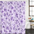 thumbnail image 2 of Purple Spring Floral Bathroom Shower Curtains with 12 Hooks Polyester Waterproof Shower Curtain for Stalls and Bathtubs Summer Botanical Elegant Watercolor Decorative Bathroom Curtain 36x72 Inches, 2 of 9