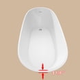 thumbnail image 2 of Cavi 67" Acrylic Freestanding Soaking Bathtub  - Gloss White, 2 of 32