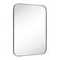 thumbnail image 2 of Mid-Century Modern Chic Metal Rounded Wall Mirrors 36'' x 48'' - Rubbed Bronze, 2 of 5