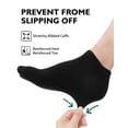 thumbnail image 5 of CLOSEMATE 6 Pairs Bamboo Viscose Thin Ankle Low Cut Breathable Non Slip Casual Socks for Men Women(6Black, Size L), 5 of 6