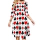 thumbnail image 1 of ¡Bote! Full House Spades Clubs and Hearts Vestido de cuello cuadrado Vestido de verano elegante para mujer Vestido con cuello halter estampado, 1 of 6