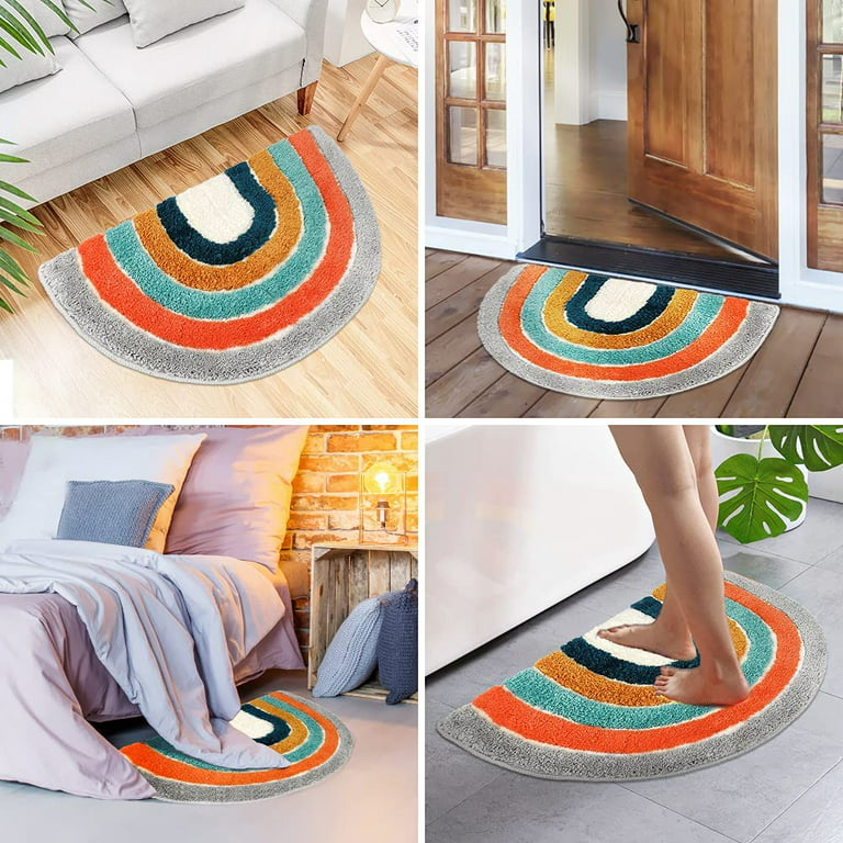Colorful Rainbow Carpet for Bathroom Living Room Bedroom Kitchen