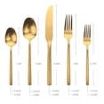 thumbnail image 2 of Juego de cubiertos Kelenfer Matte Gold Silverware 40 piezas, 2 of 7