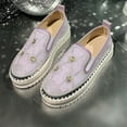 thumbnail image 4 of Miluxas Women's Flats Shoes Ballet Flats Fashion Round Toe Comfortable Sequined Flats Dressy Loafers for Women Purple 9(42), 4 of 9