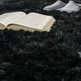 thumbnail image 2 of Paco Home Shag Rug Super Light & Cozy in Black - 5'3" x 7'3" (5'x7'), 2 of 5