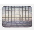 thumbnail image 1 of Modern Bath Mat, Big Office Windows Lattice Square Lines Apartment Urban City Skyscapers Print, Non-Slip Plush Mat Bathroom Kitchen Laundry Room Decor, 29.5 X 17.5 Inches, Pale Purple Beige, Ambesonne, 1 of 2