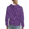 thumbnail image 7 of Salouo Purple Glitter Pattern Hoodie Sweatshirts for Women, Autumn Pullover Hoodie Workout Sweat Women's Long Sleeve Preppy Sweatshirts-Large, 7 of 7