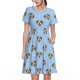thumbnail image 1 of Easygdp Terrier para Vestido Transpirable de Mujer, Vestido Suelto de Manga Corta con Pliegues y Bolsillos para el Verano, 1 of 6